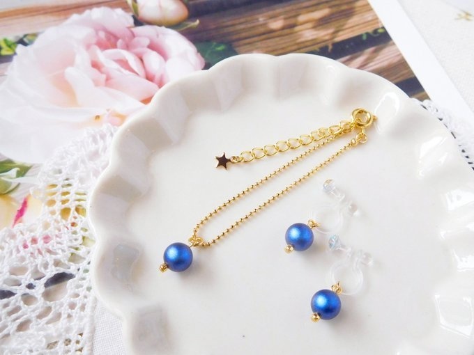 スワロパール1粒のドール用アクセサリーセット