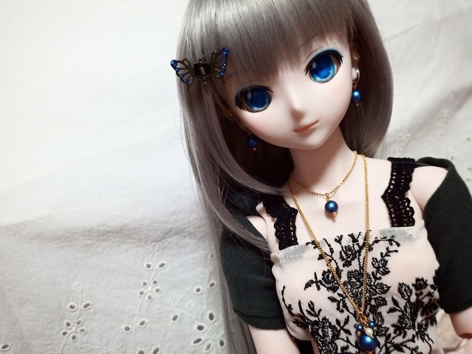 スワロパール1粒のドール用アクセサリーセット