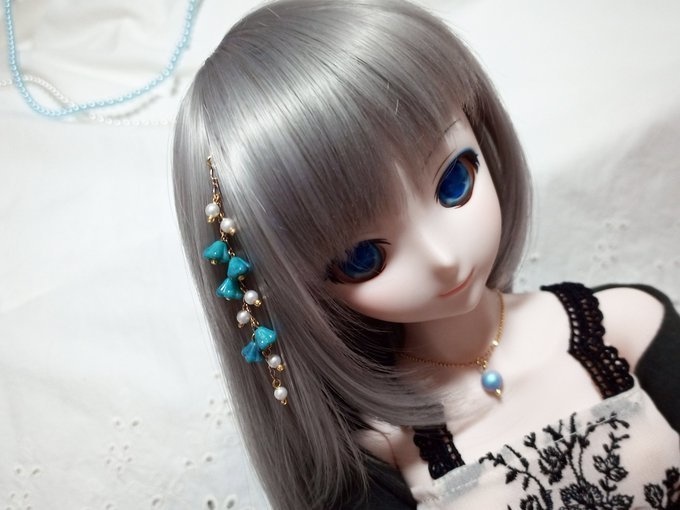 スワロパール1粒のドール用アクセサリーセット