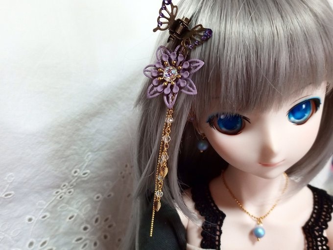 スワロパール1粒のドール用アクセサリーセット