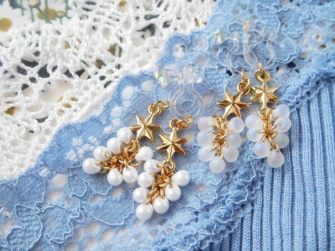 空宙葡萄のドール用ノンホールピアス