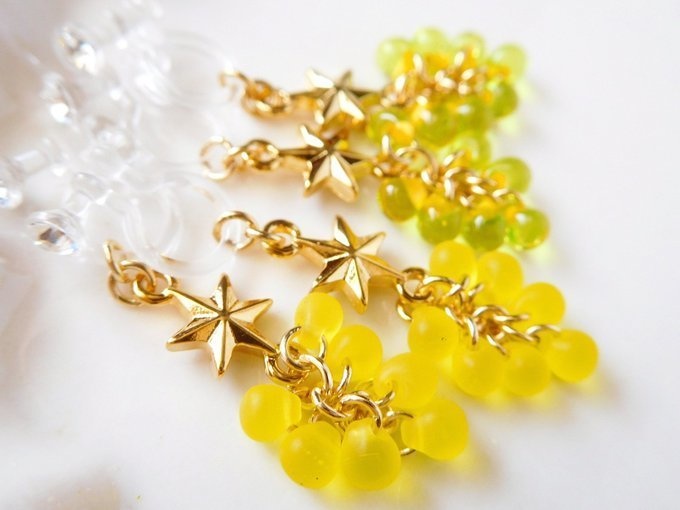 空宙葡萄のドール用ノンホールピアス