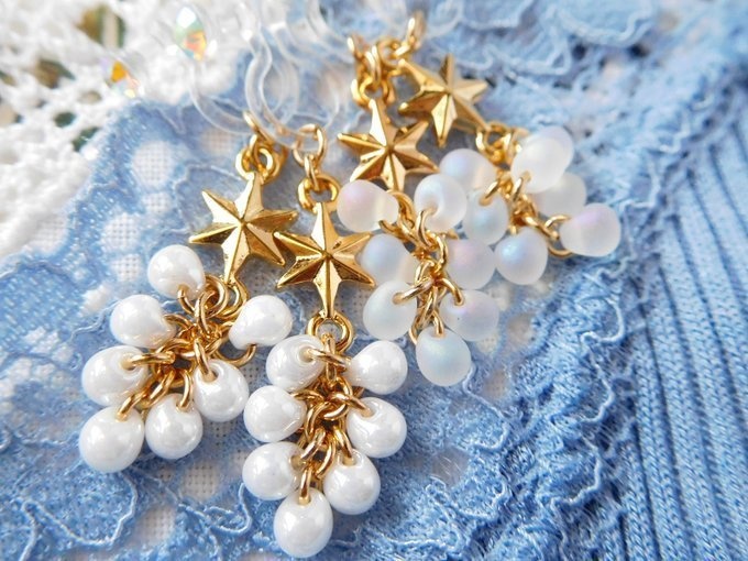 空宙葡萄のドール用ノンホールピアス