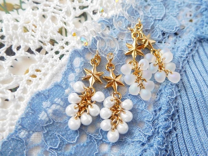 空宙葡萄のドール用ノンホールピアス