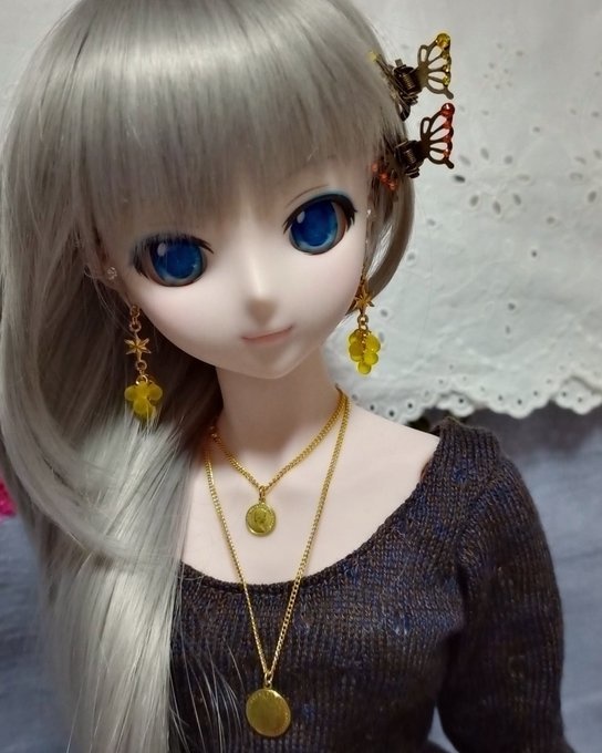 空宙葡萄のドール用ノンホールピアス