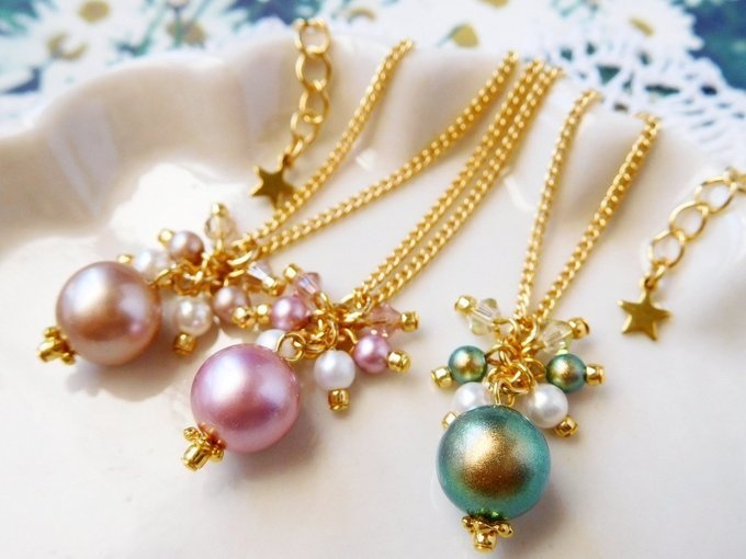 スワロパールしゃらんらドール用ネックレス