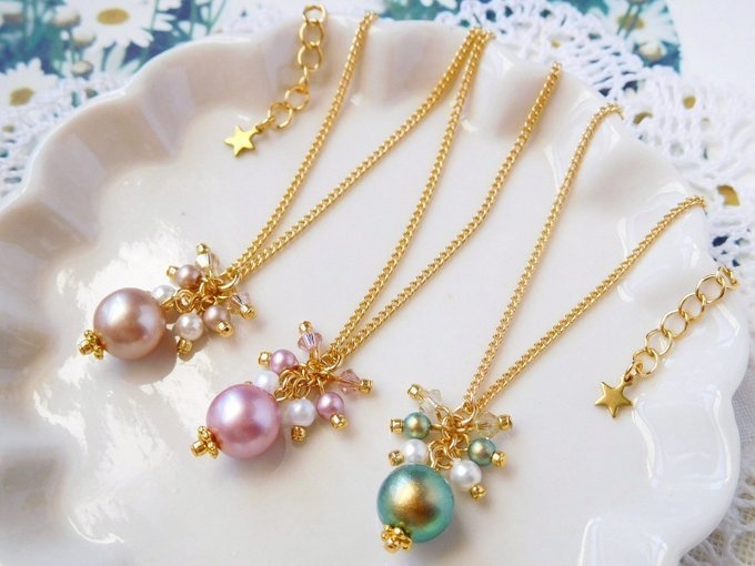 スワロパールしゃらんらドール用ネックレス