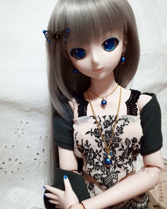 スワロパールしゃらんらドール用ネックレス