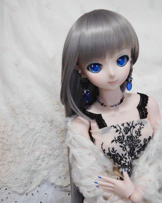 黒蝶とCZオーバルの星しゃらんらドール用アクセサリーセット