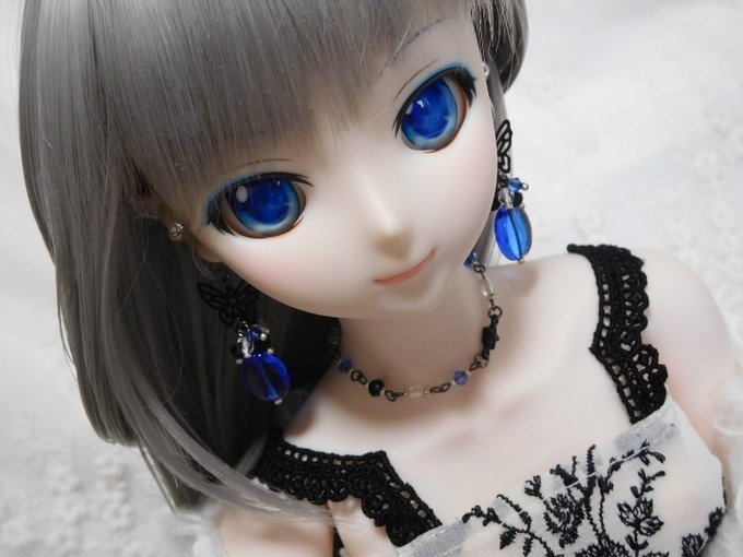 黒蝶とCZオーバルの星しゃらんらドール用アクセサリーセット