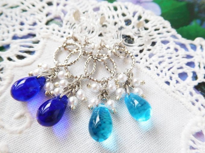 キラキラフープと夏雨雫のしゃらんらドール用ノンホールピアス