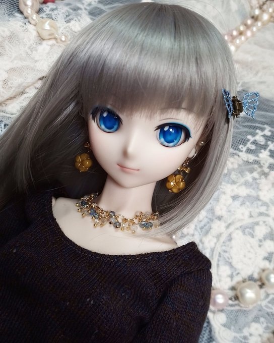 ボタンカットガラスしゃらんらドール用チョーカーG