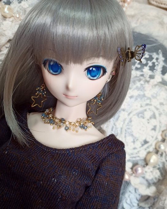 ボタンカットガラスしゃらんらドール用チョーカーG