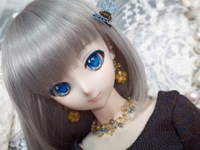 ボタンカットガラスしゃらんらドール用チョーカーG