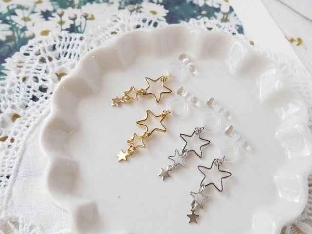 星々繋ぎドール用ノンホールピアス