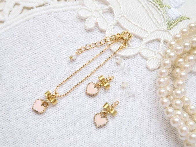 リボンとエポハートチャームのドール用アクセサリーセット