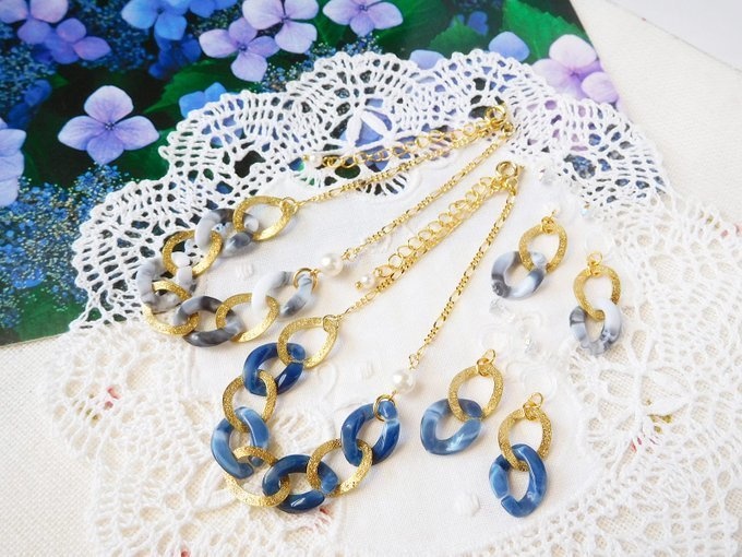 マーブルプラチェーンパーツのドール用アクセサリーセット