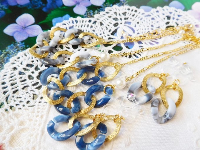 マーブルプラチェーンパーツのドール用アクセサリーセット