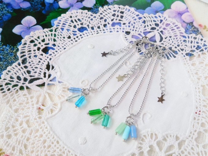 ベネチアンストローのドール用ネックレス