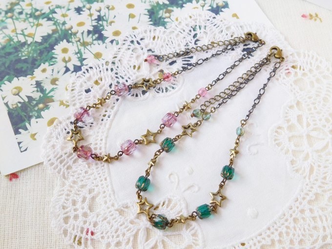 CZダブルフェイスと星のドール用チェーンベルト