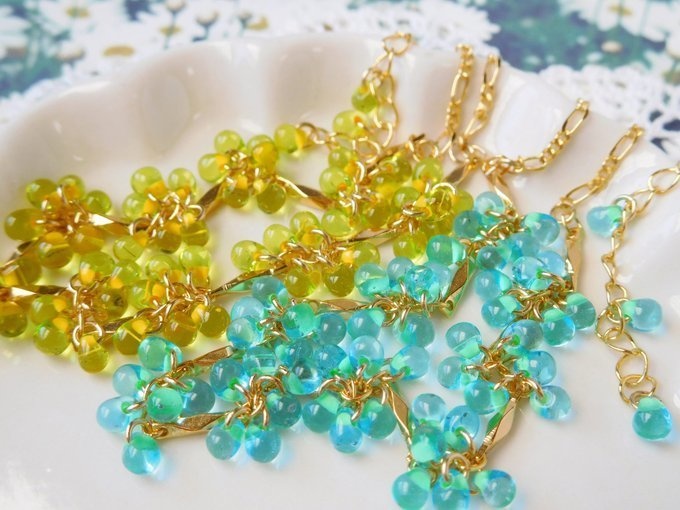 つぶつぶドロップしゃらんらデザインチェーンドール用3wayネックレス