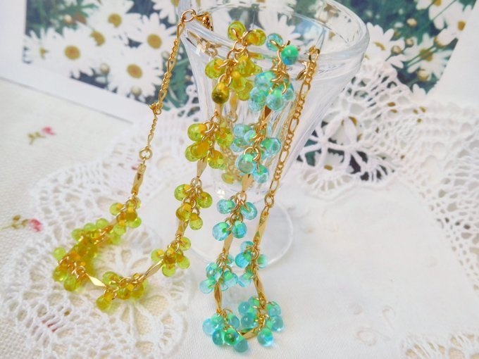 つぶつぶドロップしゃらんらデザインチェーンドール用3wayネックレス