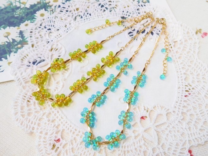 つぶつぶドロップしゃらんらデザインチェーンドール用3wayネックレス