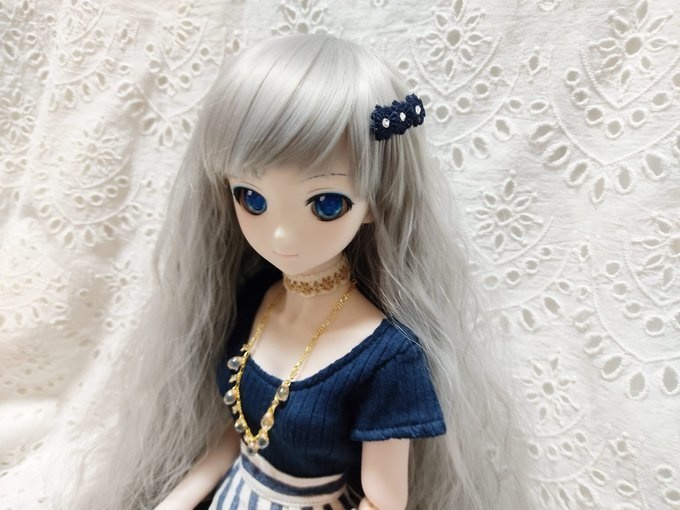 CZドロップとクリスタライズのドール用ネックレス