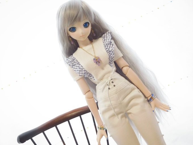 CZドロップ葡萄のしゃらんらドール用ネックレス