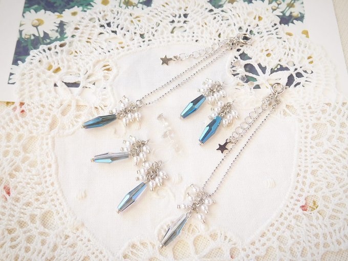 菱ロングブルーガラスのしゃらんらドール用アクセサリーセット