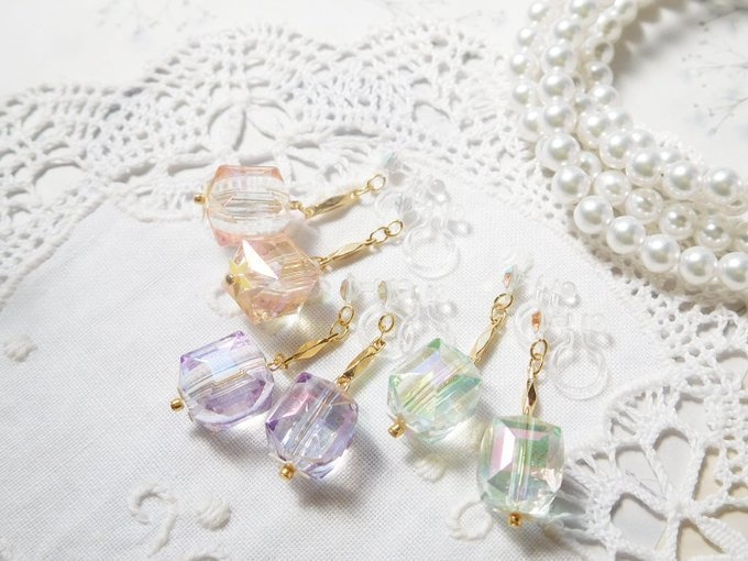 サボンキューブのドール用ノンホールピアス