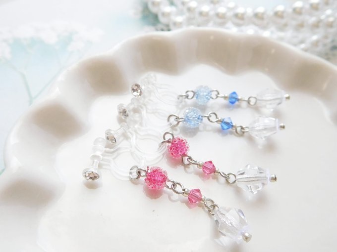 かき氷キャンディのドール用ノンホールピアス