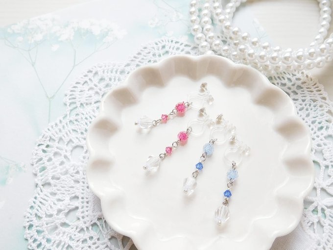 かき氷キャンディのドール用ノンホールピアス