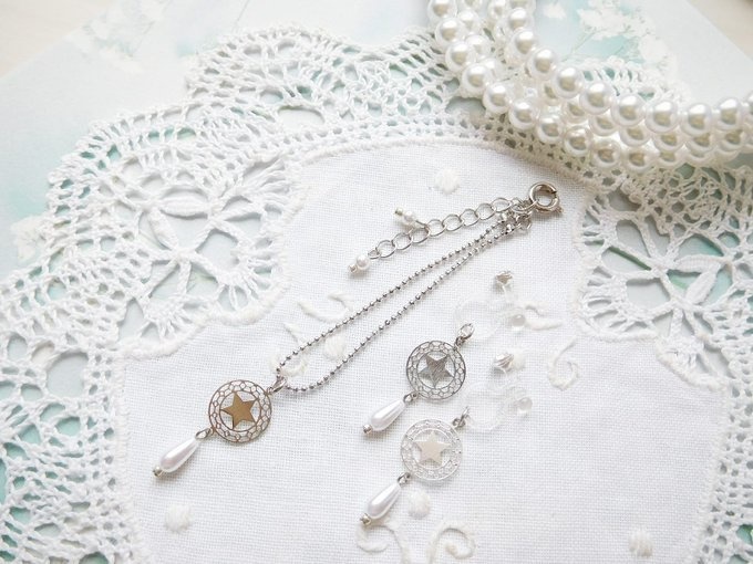 マジカルスターと雫パールのドール用アクセサリーセット