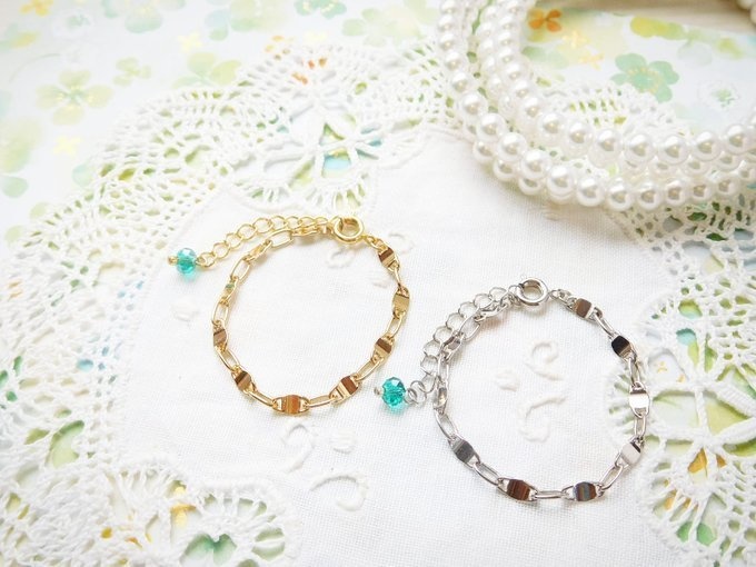 デザイン打ちアズキチェーンのドール用チョーカー