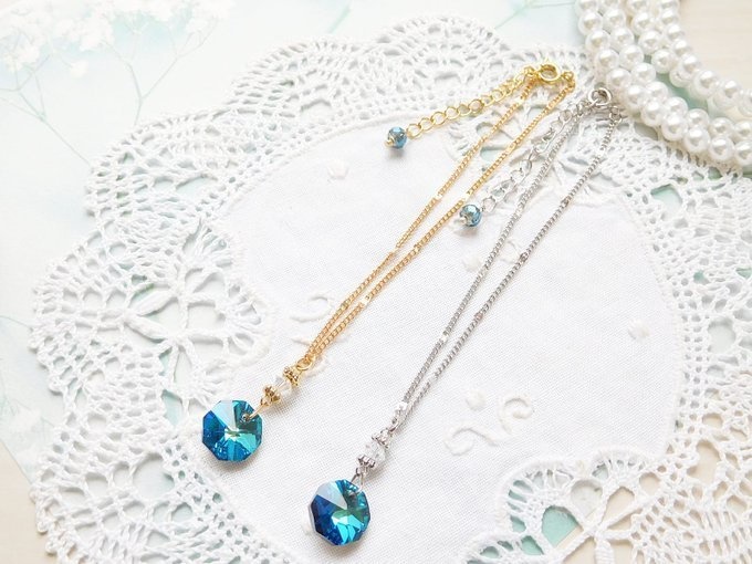 バミューダブループレシオサオクタゴンのドール用セミロングネックレス