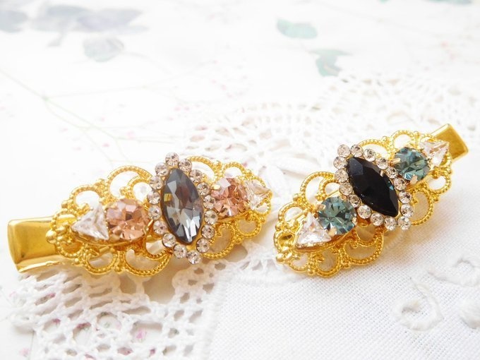 マーキスとプレシオサジュエルのヘアクリップ