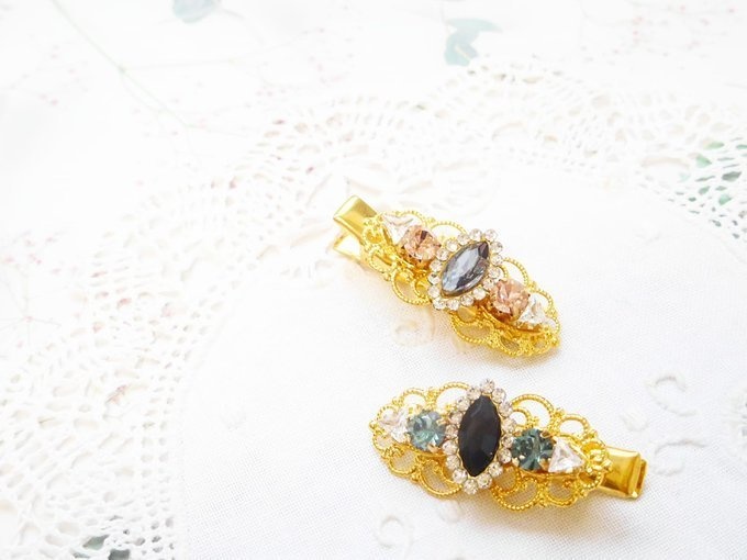 マーキスとプレシオサジュエルのヘアクリップ