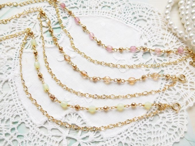 FPとチェーンのドール用2連ネックレス