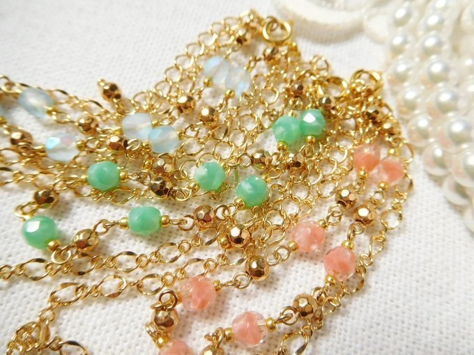 FPとチェーンのドール用2連ネックレス