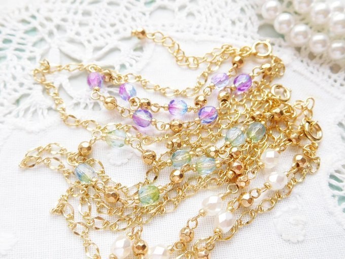 FPとチェーンのドール用2連ネックレス