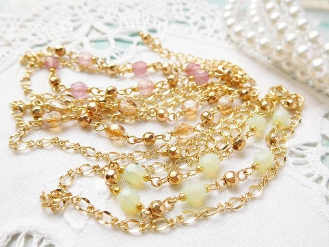 FPとチェーンのドール用2連ネックレス