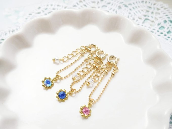 ヴィンテージスワロフスキー花のドール用ネックレス(1/12)