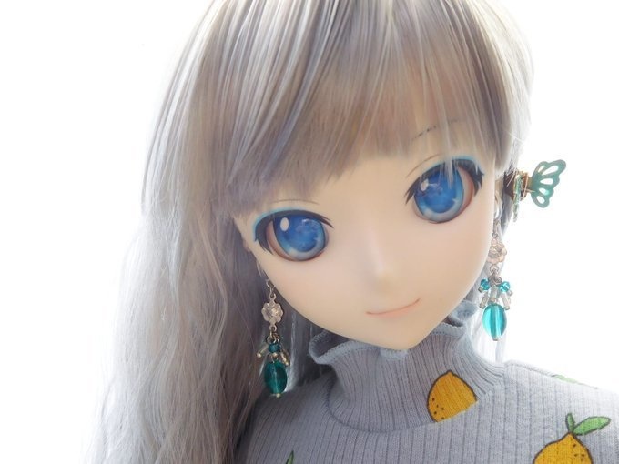 CZナツメと銀花のしゃらんらドール用ノンホールピアス