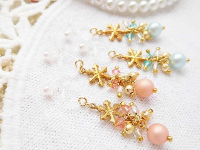 ノエルしゃらんらドール用ノンホールピアス