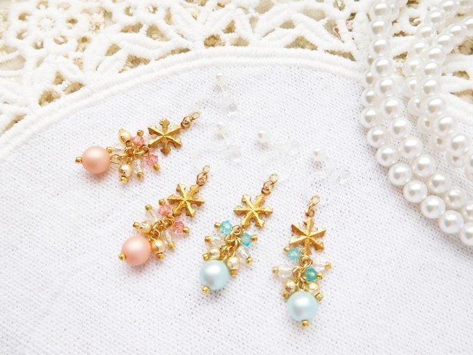 ノエルしゃらんらドール用ノンホールピアス