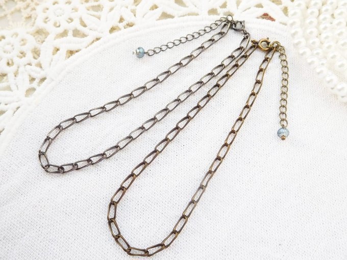 太フィガロチェーンのドール用ロングネックレス