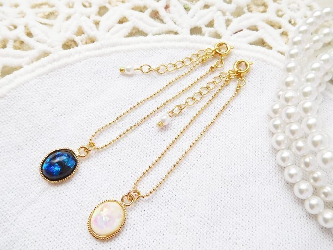 蛍カボションのドール用ネックレス