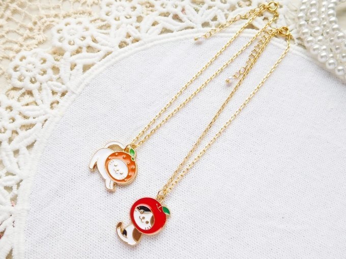 被り物ネコチャンのドール用ロングネックレス