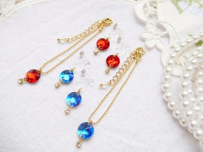 リボリカットガラスのドール用アクセサリーセット